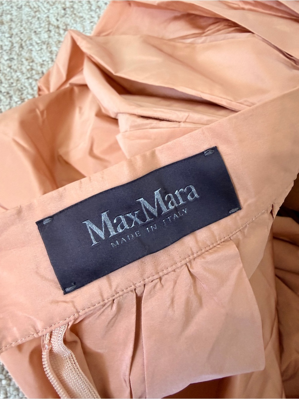 Max Mara Pianoforte Dusty Rose / Copper Max Silk Blend Taffeta XS - Picture 4 of 7
